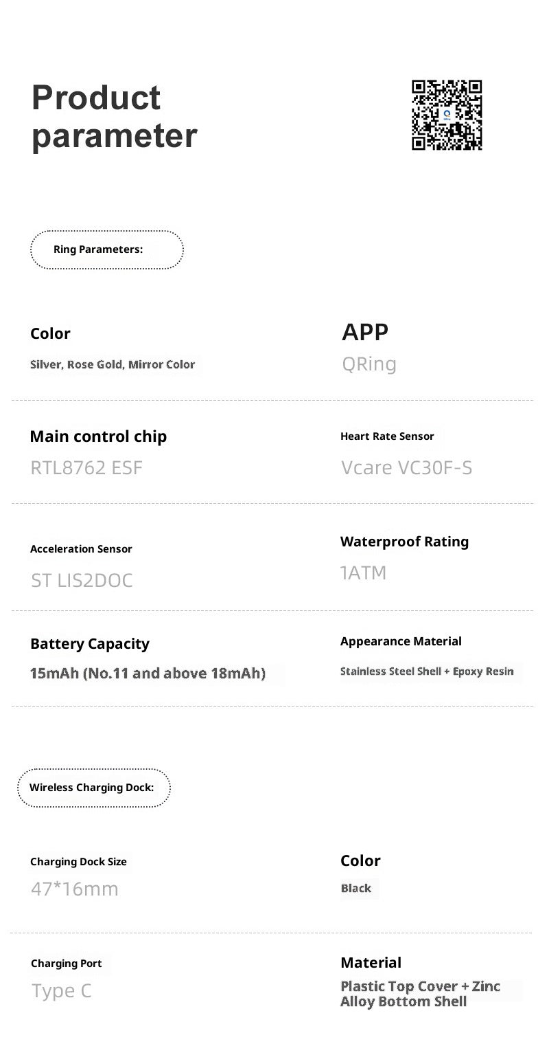The Vitality Smart Ring R11 - Health Tracker with Blood Oxygen & Heart Rate Display