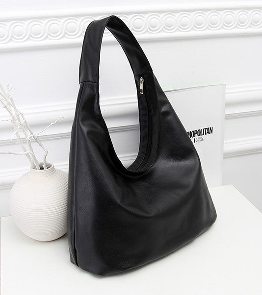The Effortless Everyday Carryall: Large Capacity PU Leather Tote Bag for Work, Shopping & Core Vibe Essentials