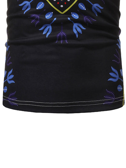 The Bold Confidence Fit Polo: Men's Muscle Fit Polo with Vibrant African Ethnic Style Detailing