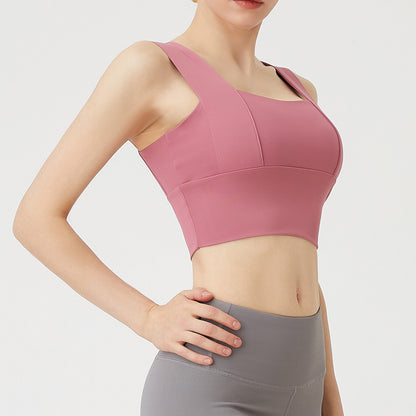 The Confidence Lift Yoga Bra: Broad Shoulder Sports Bra with Secure Gather Feature for Exercise & Shaping