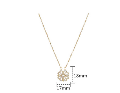 The Clover Heart Transformation Necklace: 2-in-1 Magnetic Lucky Charm & Love Heart Pendant