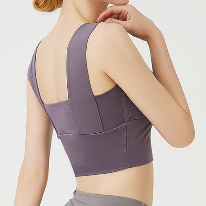 The Confidence Lift Yoga Bra: Broad Shoulder Sports Bra with Secure Gather Feature for Exercise & Shaping