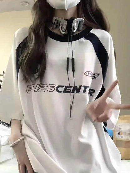 The Retro High Street T-Shirt - Loose 100% Cotton Short Sleeve Top