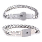The Ultimate Connection Lock Set: Titanium Steel Love Lock Bracelet & Key Necklace for Couples/Best Friends