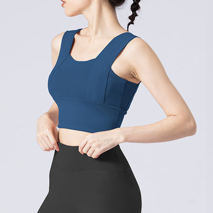 The Confidence Lift Yoga Bra: Broad Shoulder Sports Bra with Secure Gather Feature for Exercise & Shaping