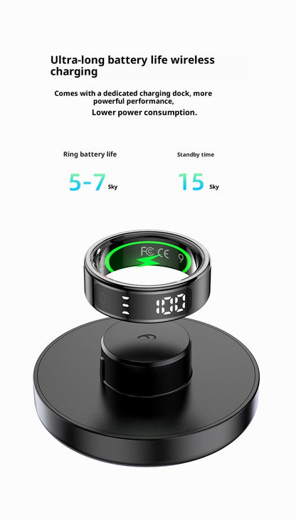 The Vitality Smart Ring R11 - Health Tracker with Blood Oxygen & Heart Rate Display