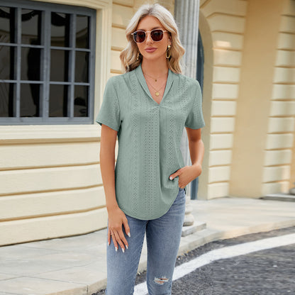 The Effortless V-Neck T-Shirt - Loose Fit Short Sleeve Summer Top